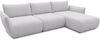 DOMO. collection Ecksofa 800 022, Modulsofa in L-Form mit Taschenfederkern und attraktiver Biese-Naht, Sofa, Polsterecke, Eckcouch 276 x 168 x 79 cm (BxTxH), hellgrau Bild 2