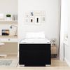 vidaXL Bettrahmen mit Matratze Schwarz 90 x 200 cm Stoff 3399161 Bild 3