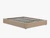 Vente-unique - KARESO Lattenrost und Bettrahmen Samt Beige - B 161 cm x H 30 cm x L 210 cm Bild 3