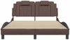vidaXL Bettgestell "Viana" ohne Matratze Braun 140x190 cm Kunstleder 3208091 Bild 4