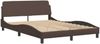 vidaXL Bettgestell "Viana" ohne Matratze Braun 140x190 cm Kunstleder 3208091 Bild 5
