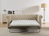 Vente-unique - CHESTERFIELD Sofa Samt Beige - B 89 cm x H 85 cm x L 208 cm Bild 2