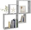 vidaXL Würfelregal Betongrau 80x15x78,5 cm Holzwerkstoff 807263 Bild 5