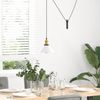 vidaXL Pendelleuchte Höhenverstellbar E27 Weiß Glänzend Ø 22 cm Metall 4103450 Bild 3