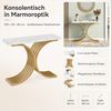 Celya Konsolentisch 100 x 30 x 80 cm Schmal Flurtisch,Beistelltisch mit Gold Metallgestell Bild 3