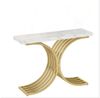 Celya Konsolentisch 100 x 30 x 80 cm Schmal Flurtisch,Beistelltisch mit Gold Metallgestell Bild 1