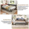 Simurq Polsterbett Daybett mit LED-Beleuchtung und USB, Schlafsofa Tagesbett Jugendbett (1 tlg, ohne Matratze), Sofabett, Doppelbett mit Lattenrost, Samtstoff, 140x200 cm Bild 4