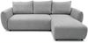 Selsey 'Zordo' - L-Form Eckschlafsofa mit zwei Bettkästen, grauer Chenille rechts Bild 5