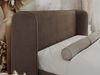 Polsterbett mit Lattenrost, Doppelbett für Schlafzimmer, Gepolstertes Kopfteil - EMORA CLASSIC DUO - 180 x 200 cm - Braun Velours Bild 4