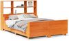 vidaXL Massivholzbett mit Regal ohne Matratze Wachsbraun 120x200 cm 3323811 Bild 2