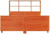 vidaXL Massivholzbett mit Regal ohne Matratze Wachsbraun 120x200 cm 3323811 Bild 4