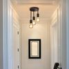 ZMH LED Deckenleuchte 3/6 Flammig Deckenstrahler Vintage E27 Schwarz-Gold Schlafzimmer, mit 3 Spots Kronleuchter, LED fest integriert, Modern Deckenspots für Esszimmer Küche Bild 3