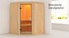 Karibu Sauna Larin + 9kW BIO-Kombiofen mit ext. Steuerung Easy Energiespartür Bild 5