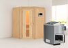 Karibu Sauna Larin + 9kW BIO-Kombiofen mit ext. Steuerung Easy Energiespartür Bild 2