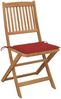 vidaXL Klappbare Gartenstühle 8 Stk. mit Kissen Massivholz Akazie 3075027 Bild 3