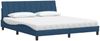 vidaXL Bett mit Matratze "Hanko" Blau 180x200 cm Stoff 3310551 Bild 4