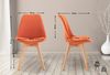 CLP Esszimmerstuhl Linares Mit Buchenholzgestell,orange Stoff Bild 2