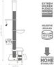 XXL Kratzbaum Lofty Cappuccino mit Deckenspanner ca. 57 x 57 x 250 - 275 cm Bild 3
