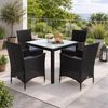 Polyrattan Sitzgruppe Gartenmöbel Set Rattan Gartenset Garten Essgruppe Schwarz Bild 2