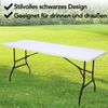 Brixy Klapptisch - Klapptisch - 180 x 70 x 74 cm - Campingtisch - Gartentisch - Tragbar - Weiß Bild 4