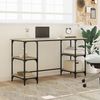 vidaXL Schreibtisch Sonoma-Eiche 140x50x75 cm Metall Holzwerkstoff 845327 Bild 3