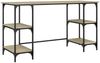 vidaXL Schreibtisch Sonoma-Eiche 140x50x75 cm Metall Holzwerkstoff 845327 Bild 2