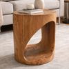 Massivholz Beistelltisch KITAR-F 40cm Mangoholz natural Hocker Unikat Pflanztisch Bild 3