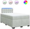 vidaXL Boxspringbett mit Matratze Hellgrau 120x200 cm Samt 3288594 Bild 2