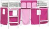 vidaXL Kinder Loft Bettgestell mit Vorhängen Weiß und Rosa 42020826 Bild 2