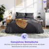 Wolkenfeld Bettwäsche Mako-Satin Baumwollsatin Sommerbettwäsche, 100% Baumwolle, 3 teilig, 135x200 cm, 155x220, 200x200 & Übergrößen I inkl. Kissenbezüge 80x80 Bild 3