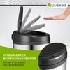 Juskys Mülleimer mit Bewegungssensor, wasserdicht, Silber, 40 Liter Bild 5