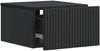 vidaXL Wandmontierter Nachttisch Schwarz 33 x 34,5 x 20 cm 898427 Bild 3