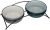 TRIXIE Napf-Set Napf-Set, Keramik/Metall - petrol/hellpetrol/grau/hellgrau - 2 × 0,6 l Bild 2