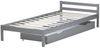 Homestyle4u Bettkasten mit Rollen, Holz grau, 173 x 63 x 16 cm Bild 2