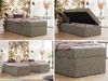 Boxspringbett 90x200 Polsterbett ZERO 90 Einzelbett ohne Kopfteil, inkl. Stauraum & Multipocket-Matratze, Hotelbett - Grau Strukture - H4 - Topper Visco Bild 2