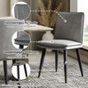 Esszimmerstuhl Set (2er) H 84 x T 57 x B 49 cm, PU grau, Metallbeine, modernes Design Bild 5