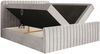 Selsey 'Saliano' Boxspringbett mit Bettkasten, Topper und Samtbezug, Greige, 160x200 cm Bild 3