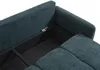 Vente-unique - ZAREMI Sofa Stoff Blau - B 92 cm x H 86 cm x L 218 cm Bild 4