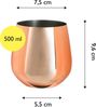 ECHTWERK Weinglas, 6-tlg, Edelstahl, (Wein & Wasserkelch-Set), 500 ml, bruchsicher, stiellos, 10x9,5 cm Bild 3
