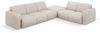 Micadoni Ecksofa Molino 6-Sitzer Rechts Strukturierter Stoff Beige Bild 2