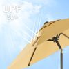 Songmics Sonnenschirm mit UV-Schutz bis UPF 50+, knickbar, Metall / Polyester taupe, Ø 2 x 2,15 cm Bild 2