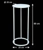 DanDiBo Blumenhocker Metall Weiß Rund 60 cm Blumenständer Beistelltisch 96483 M Blumensäule Modern Pflanzenständer Pflanzenhocker Bild 2