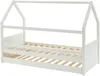 Vente-unique - HURRA Bett Holz, Platte Weiß - B 97 cm x H 143 cm x L 202 cm Bild 5