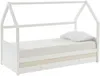 Vente-unique - HURRA Bett Holz, Platte Weiß - B 97 cm x H 143 cm x L 202 cm Bild 4