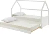 Vente-unique - HURRA Bett Holz, Platte Weiß - B 97 cm x H 143 cm x L 202 cm Bild 5