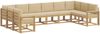 vidaXL Outdoor-Sofagarnitur mit Kissen 10 pcs Weiß und Beige 3388297 Bild 2