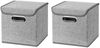StickandShine Faltbox 2er Set mit Deckel 25x25 cm – Hellgrau, Schwarz, Weiß, Türkis, Creme Bild 2