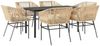 vidaXL 7-tlg. Garten-Essgruppe mit Kissen Braun Poly Rattan Glas 3334622 Bild 2