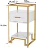 GarveeMore Nachttisch schmal Beistelltisch 40 x 40 x 78 cm Bild 3