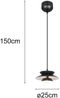 Pendelleuchte AMARILA skandinavisch mit Metall Lampenschirm Schwarz Ø 25cm Bild 4